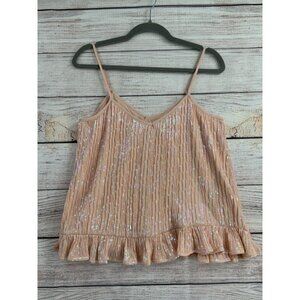 Sequin Embellished Pink Cami Top